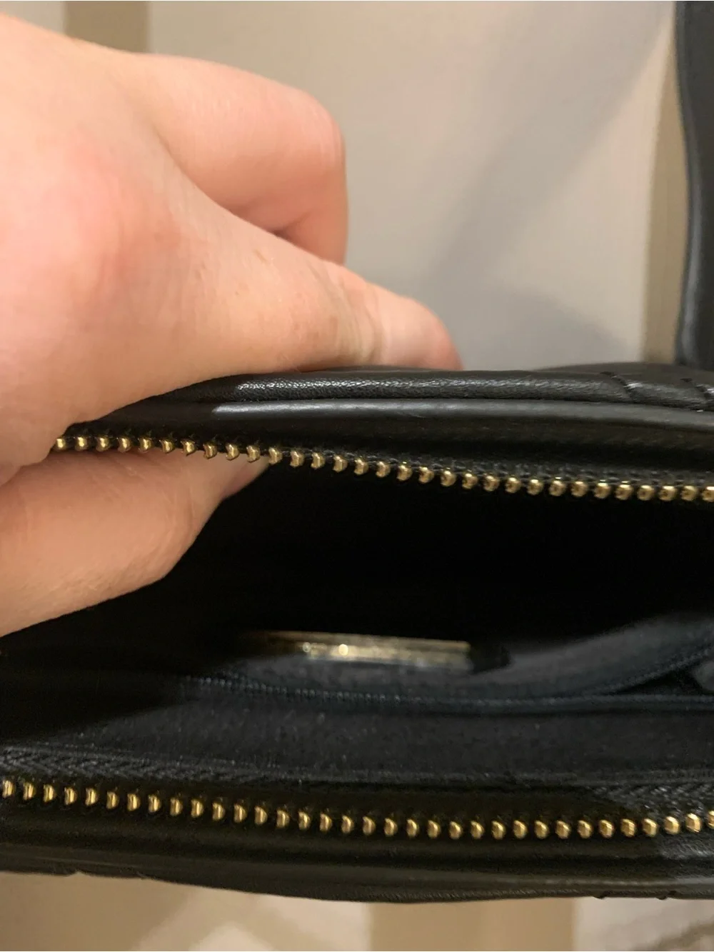 Black Quilted Chain-Handle Shoulder Bag